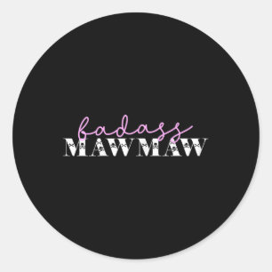 Sticker Rond Cute D Mawmaw Funny Skulls Maw-maw
