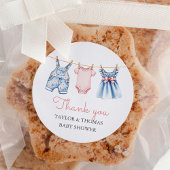 Sticker Rond Cute Denim Blue Jean Girl Merci