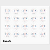 Sticker Rond Cute Denim Blue Jean Girl Merci (Feuille)