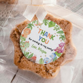 Sticker Rond Cute Dinosaur Boy Anniversaire