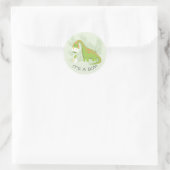 Sticker Rond Cute Dinosaur C'est un chevalier de favoritisme ga (Sac)