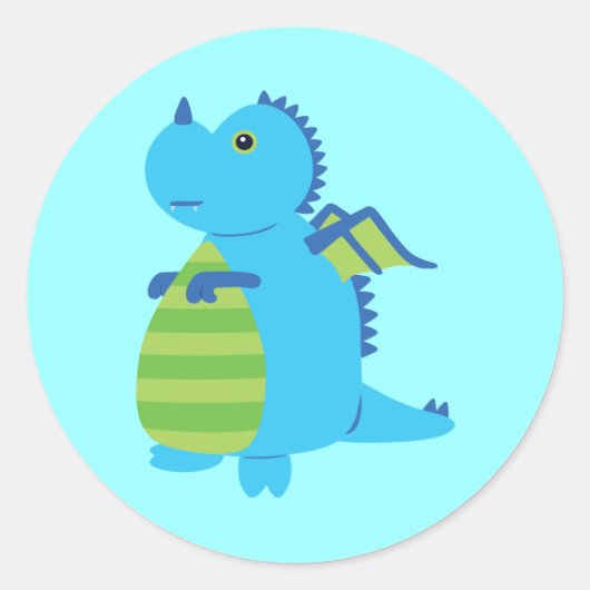 Sticker Rond Cute Dragon (Devant)
