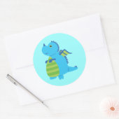 Sticker Rond Cute Dragon (Enveloppe)
