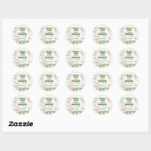 Sticker Rond Cute Dragon 1er Anniversaire Classic Round Stick (Feuille)