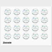 Sticker Rond Cute Dragon Boy Birthday (Feuille)