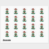 Sticker Rond Cute Elf (Feuille)