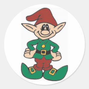 Sticker Rond Cute Elf