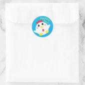 Sticker Rond Cute ferme de poulet Enfants 1er fête d'anniversai (Sac)