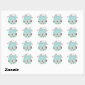 Sticker Rond Cute Fiesta Llama & Cactus Anniversaire de enfant (Feuille)