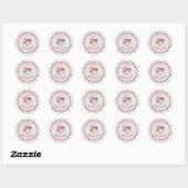 Sticker Rond Cute Fire Fighter Baby shower dalmate (Feuille)