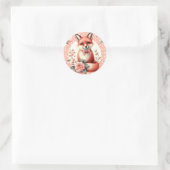 Sticker Rond Cute Floral Baby Fox (Sac)