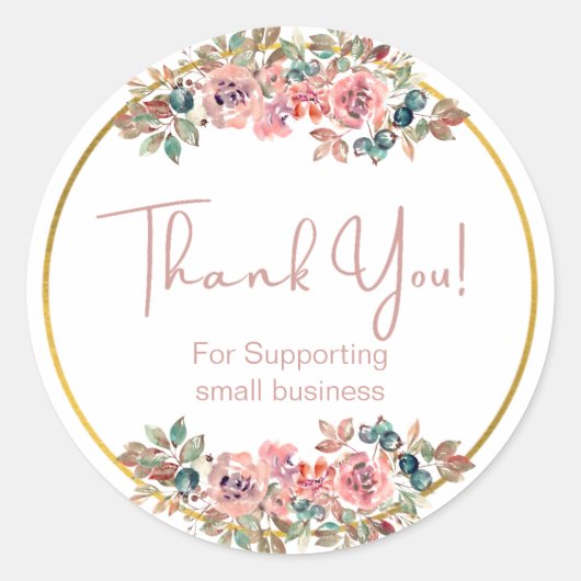 Sticker Rond Cute florale (Devant)