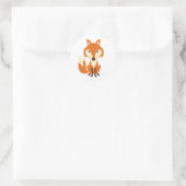 Sticker Rond Cute Fox (Sac)