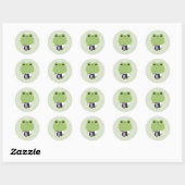 Sticker Rond Cute Frog Barista (Feuille)