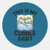 Sticker Rond Cute Frog Cozy This Is My Cuddle  (Devant)