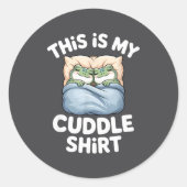 Sticker Rond Cute Frog Cozy This Is My Cuddle  (Devant)