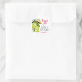 Sticker Rond Cute Frog Dans Le Baby shower De Pluie (Sac)