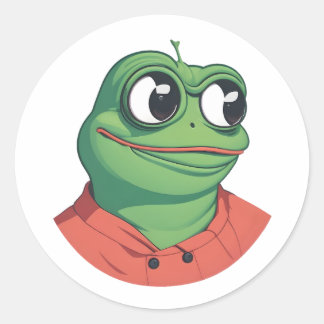 Sticker Rond Cute Frog Design pour les joueurs et les Amoureux