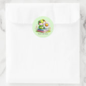 Sticker Rond Cute frog lovers customizable  (Sac)