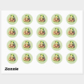 Sticker Rond Cute frog lovers customizable (Feuille)