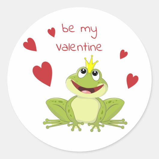 Sticker Rond Cute Frog Prince (Devant)