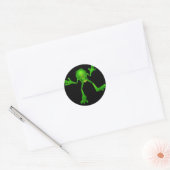 Sticker Rond Cute Froggy verte (Enveloppe)