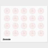Sticker Rond Cute Fun Pink Red Hand Drawn Christmas (Feuille)