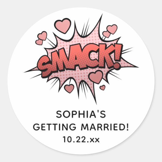 Sticker Rond Cute Funny Bachelorette Mariage rétro (Devant)