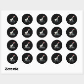 Sticker Rond Cute Funny Santa Duck Silly Goose On The Loose Chr (Feuille)