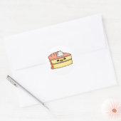 Sticker Rond Cute gâteau Kawaii (Enveloppe)