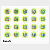 Sticker Rond Cute get well soon turtle (Feuille)