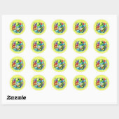 Sticker Rond Cute get well soon turtle (Feuille)