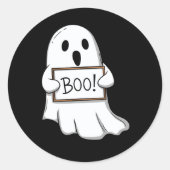 Sticker Rond Cute Ghostly BOO Fun (Devant)