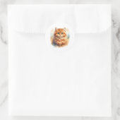 Sticker Rond Cute Ginger Tabby Chat T-shirt classique (Sac)