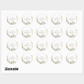 Sticker Rond Cute Giraffe, Baby shower Feuille Zebra (Feuille)