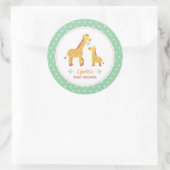 Sticker Rond Cute Giraffe Maman et Baby shower Décor (Sac)