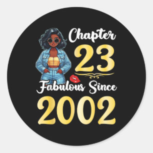 Sticker Rond Cute Girl Chapitre 23 Ans Fabuleux depuis 2002