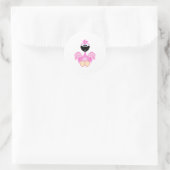 Sticker Rond Cute Goofkins flamingo (Sac)