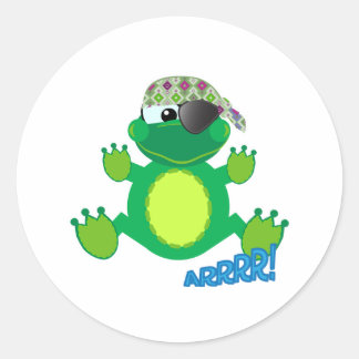 Sticker Rond Cute Goofkins frogate pirate