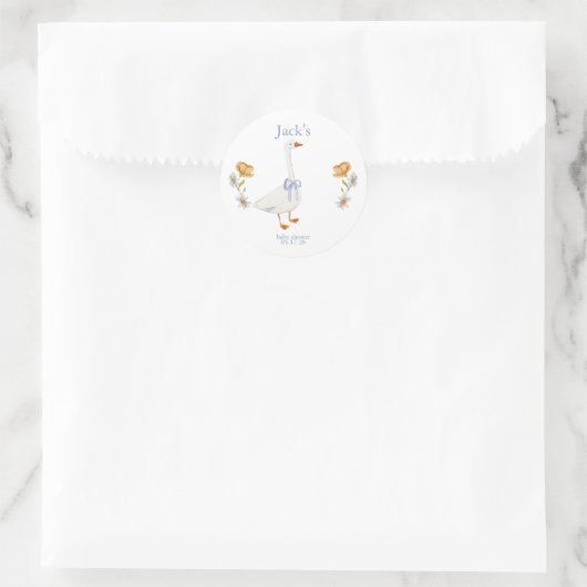 Sticker Rond cute gosling (Sac)