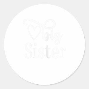 Sticker Rond Cute Grande Soeur