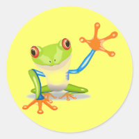 Cute grenouille colorée amusant animal enfants