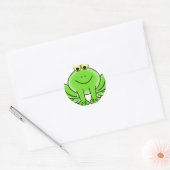 Sticker Rond Cute grenouille drôle (Enveloppe)