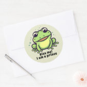 Sticker Rond Cute grenouille m'embrasser (Enveloppe)