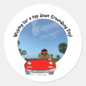 Sticker Rond Cute Groundhog en convertible (Devant)