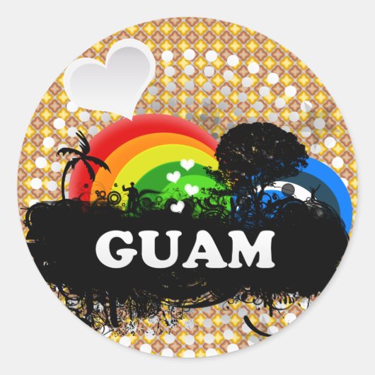 Sticker Rond Cute Guam Fruit (Devant)