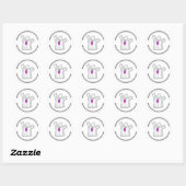 Sticker Rond Cute Halloween Ghost Boo (Feuille)