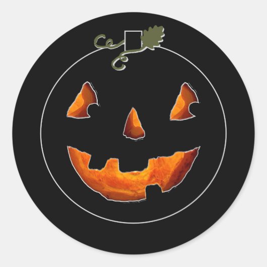 Sticker Rond Cute Halloween Jack-o'-lanterne (Devant)
