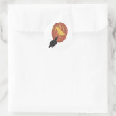 Sticker Rond Cute Halloween Jack O'Lantern et Crow (Sac)