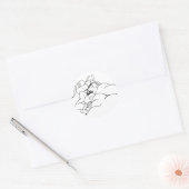 Sticker Rond Cute Happy Chats dormant dans un lit avec ours en (Enveloppe)